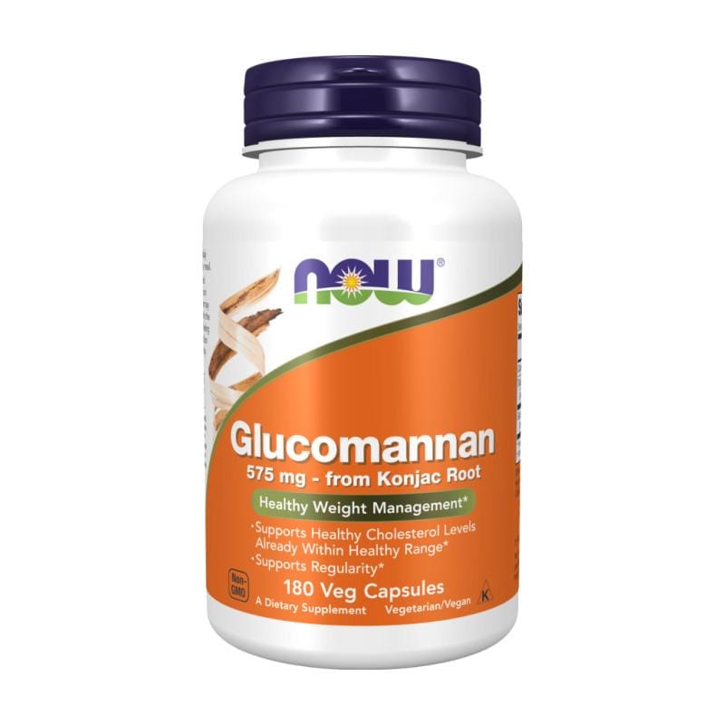 Glükomannán NOW, 575 mg (180 kapszula)