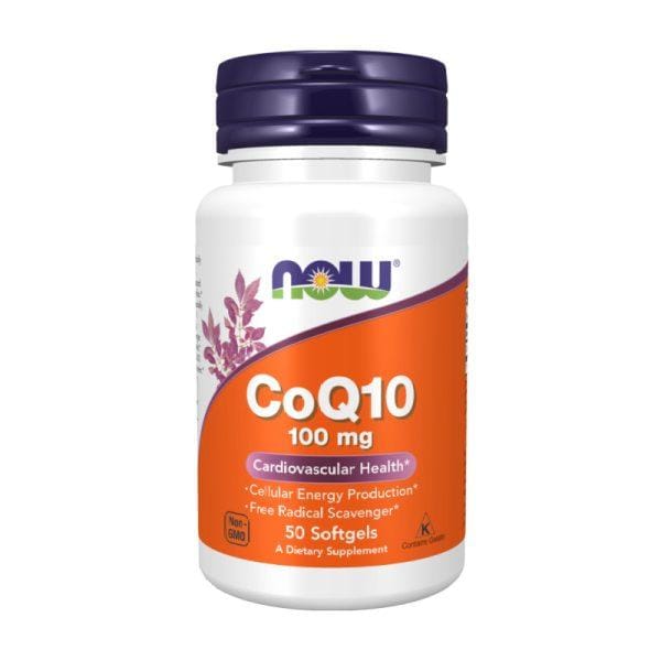Koenzim Q10 NOW, 100 mg (50 lágyzselatin kapszula)