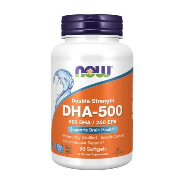 Omega-3 DHA NOW, 500 mg (90 lágyzselatin kapszula)