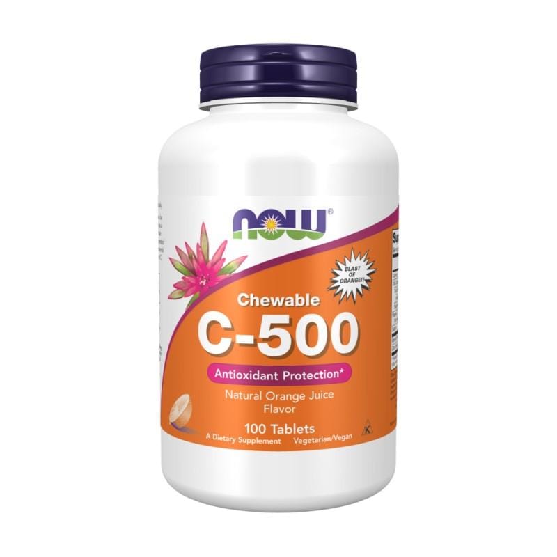C-500-vitamin narancsízzel NOW (100 rágótabletta)