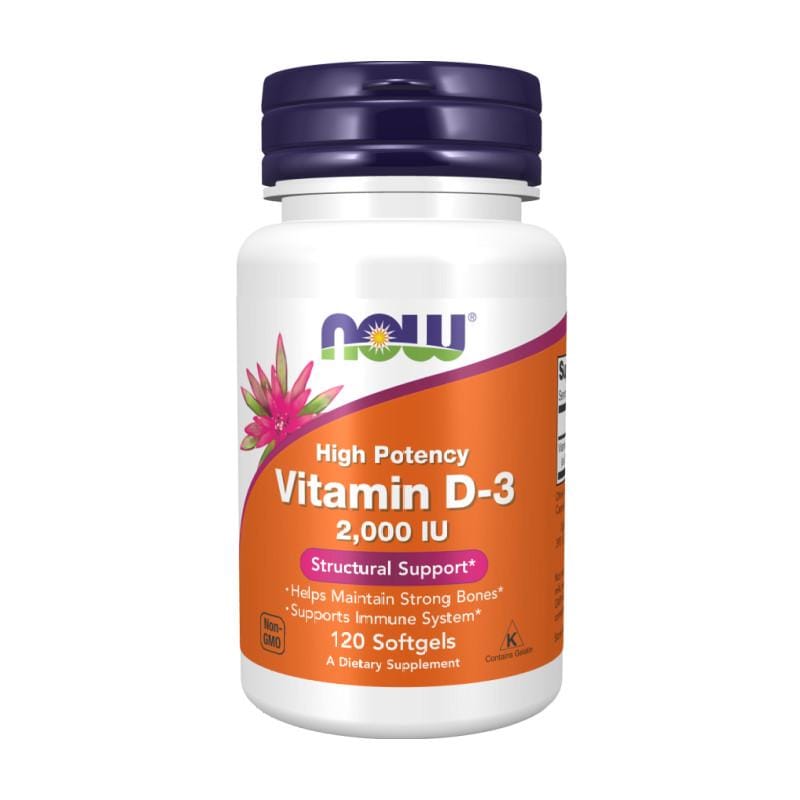 D3-vitamin NOW, 50 µg / 2000 NE (120 kapszula)