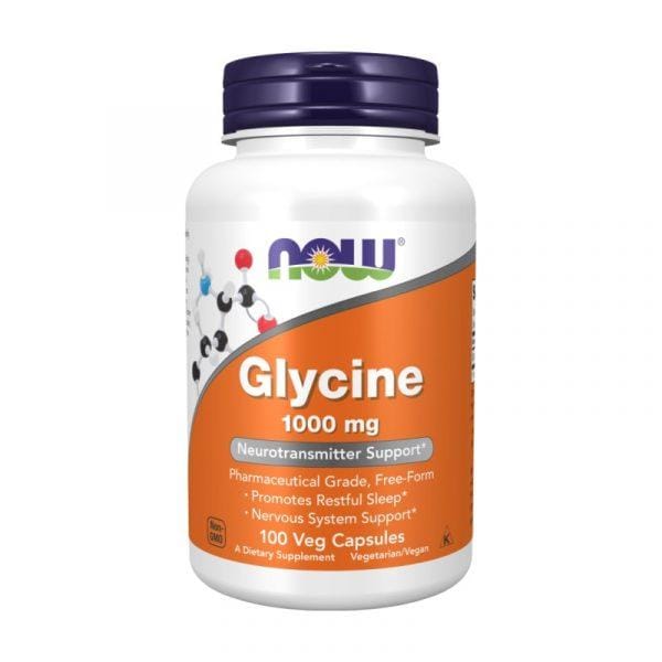 Glicin NOW, 1000 mg (100 kapszula)