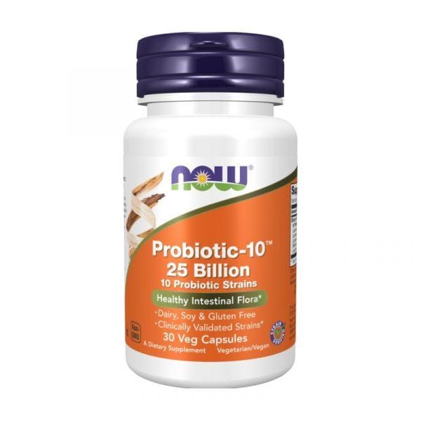 Probiotikum-10 25 milliárd hasznos baktériummal NOW, 160 mg (30 kapszula)