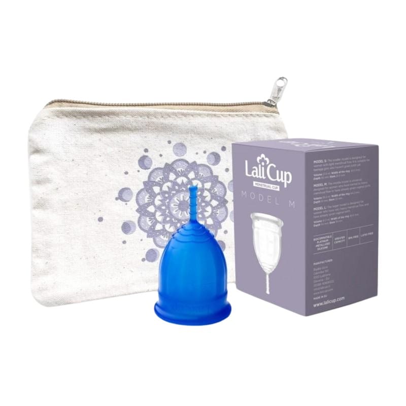 Kék menstruációs kehely LaliCup (S, M, L, XL)