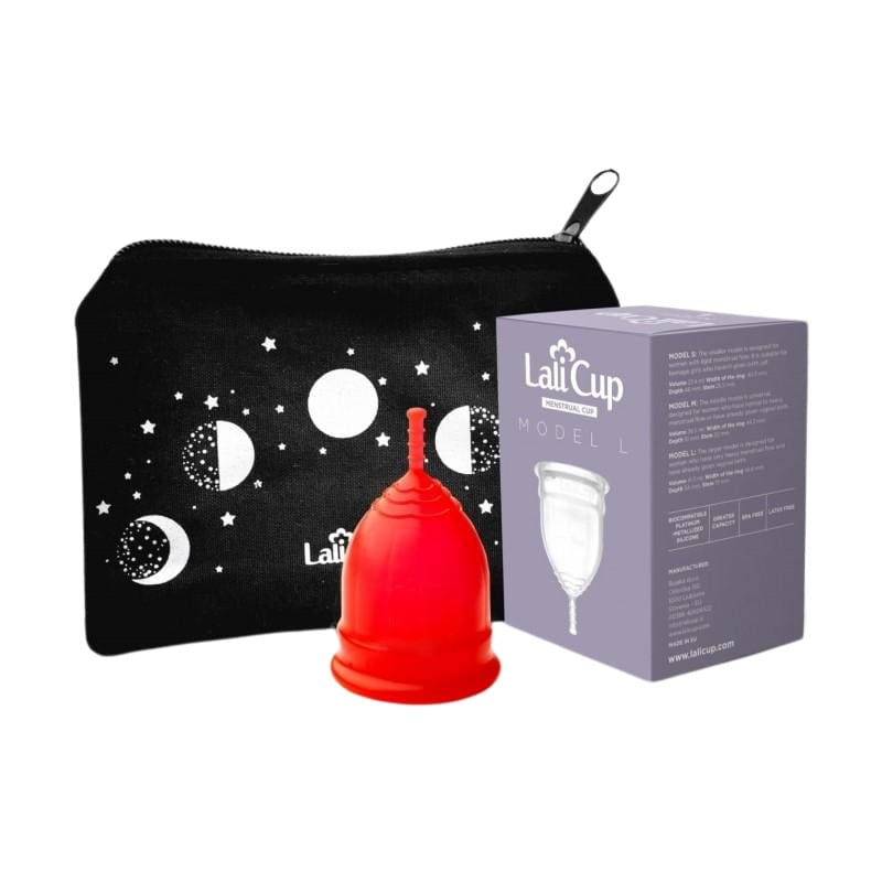 Piros menstruációs kehely LaliCup (S, M, L, XL)