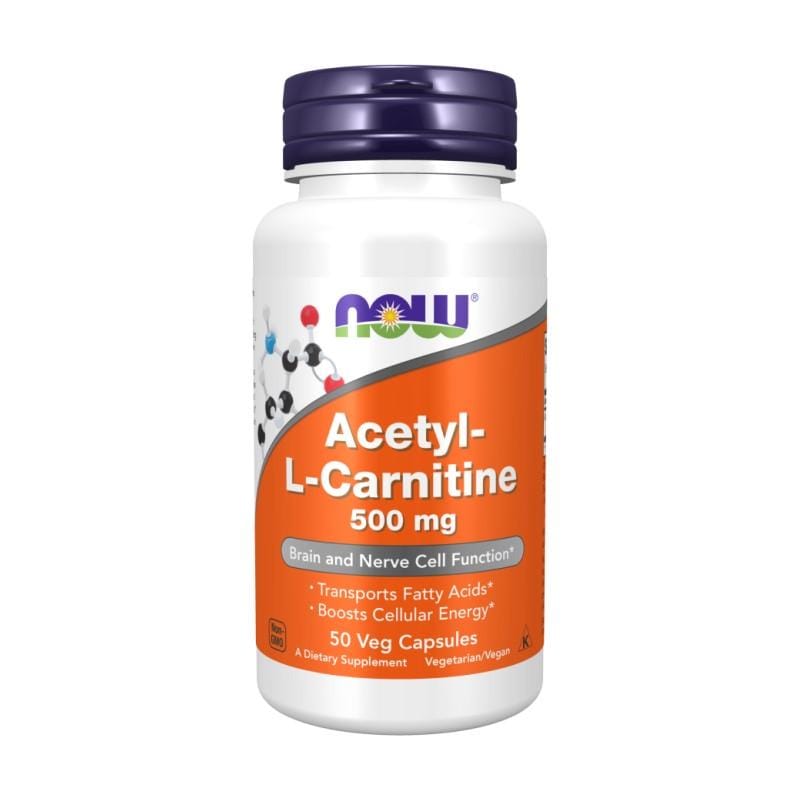 Acetil-L-karnitin NOW, 500 mg (50 kapszula)