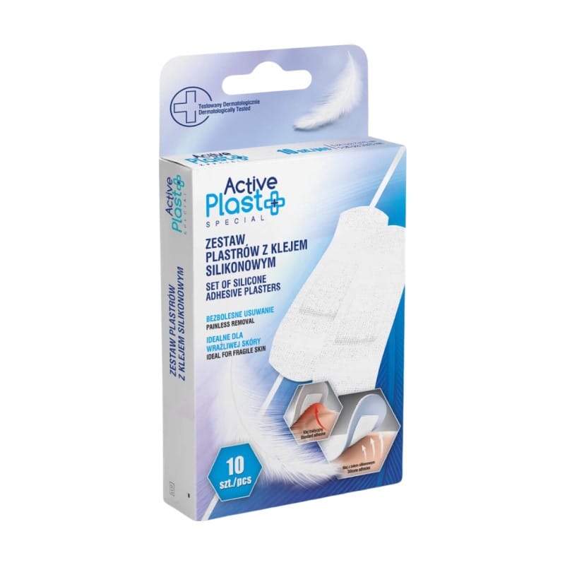 Szilikon ragasztós tapasz ActivePlast (10 db)