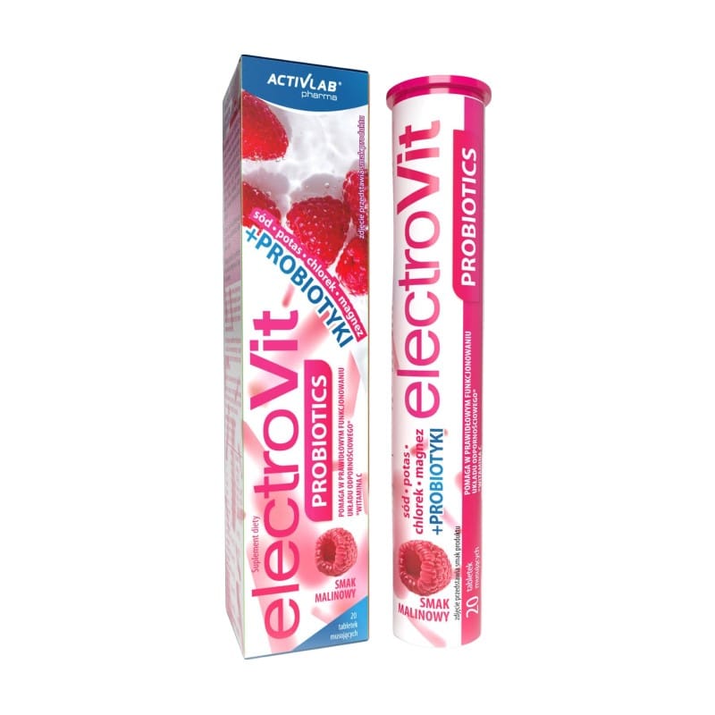 Elektrolitok probiotikumokkal, málna ízben Activlab Pharma (20 pezsgőtabletta)