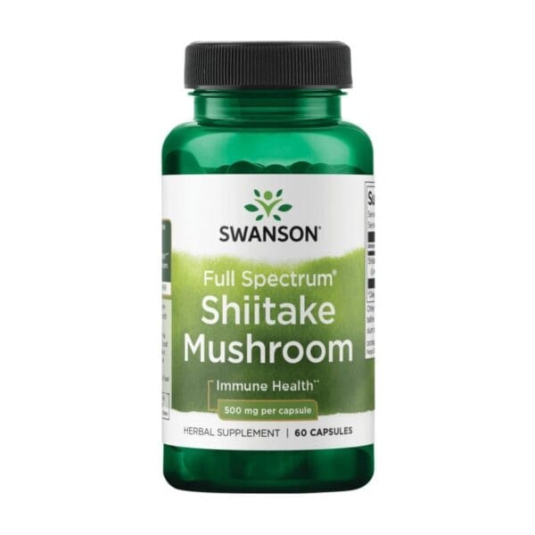 Shiitake gomba Swanson, 500 mg (60 kapszula)