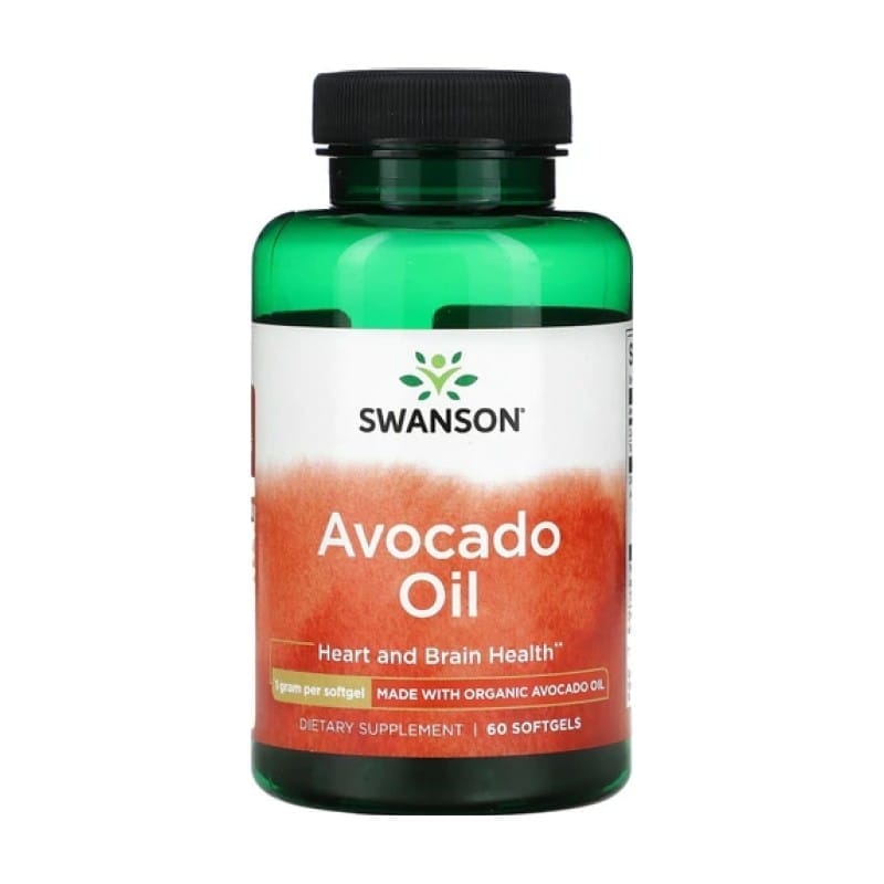 Avokádóolaj Swanson, 1000 mg (60 lágyzselatin kapszula)