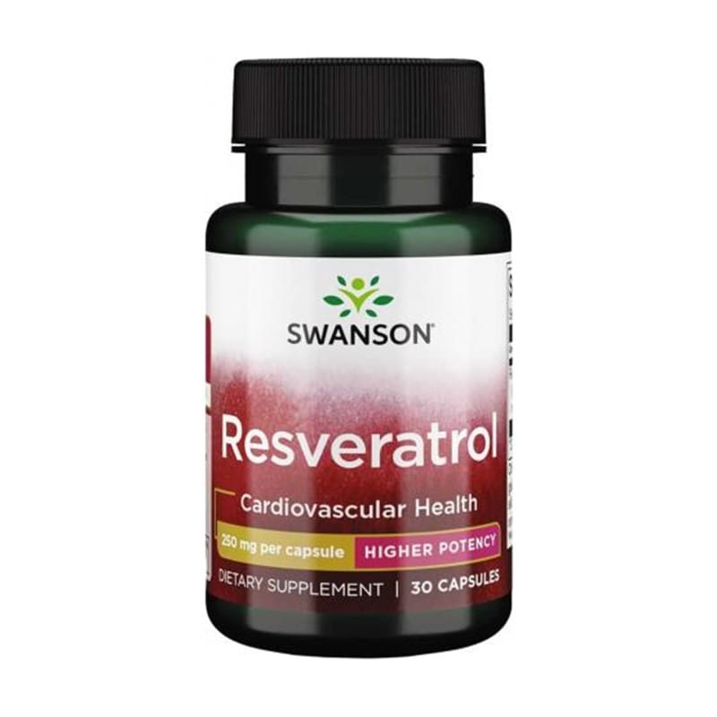 Resveratrol Swanson, 250 mg (30 kapszula)