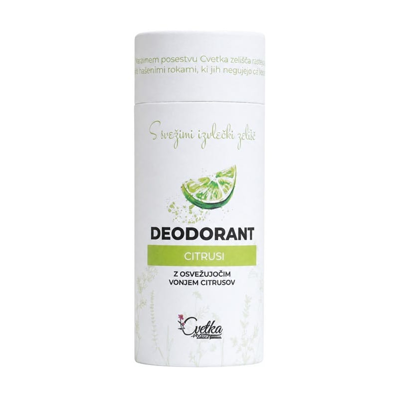 Citrusos bio gyógynövényes dezodor Cvetka (50 ml)