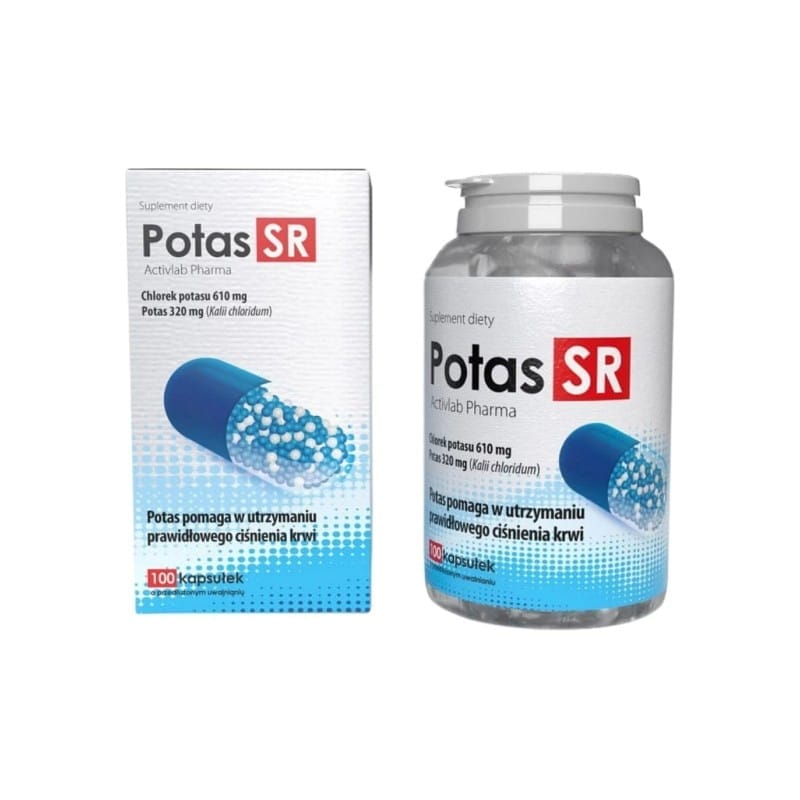 Elhúzódó felszabadulású kálium – Potas SR Activlab Pharma (100 kapszula)