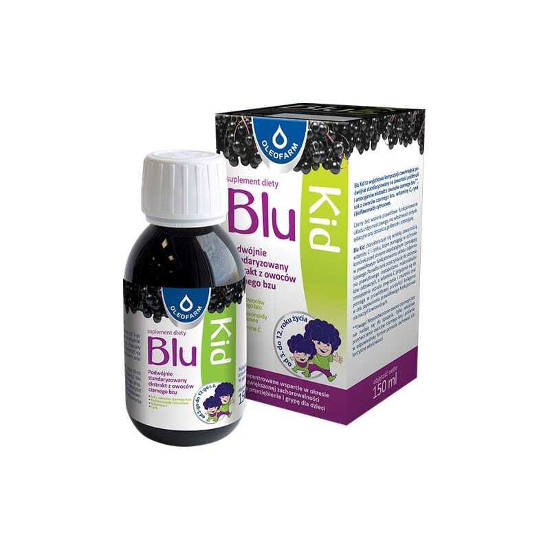 Blu Kid – fekete bodza C-vitaminnal és cinkkel Oleofarm (150 ml)