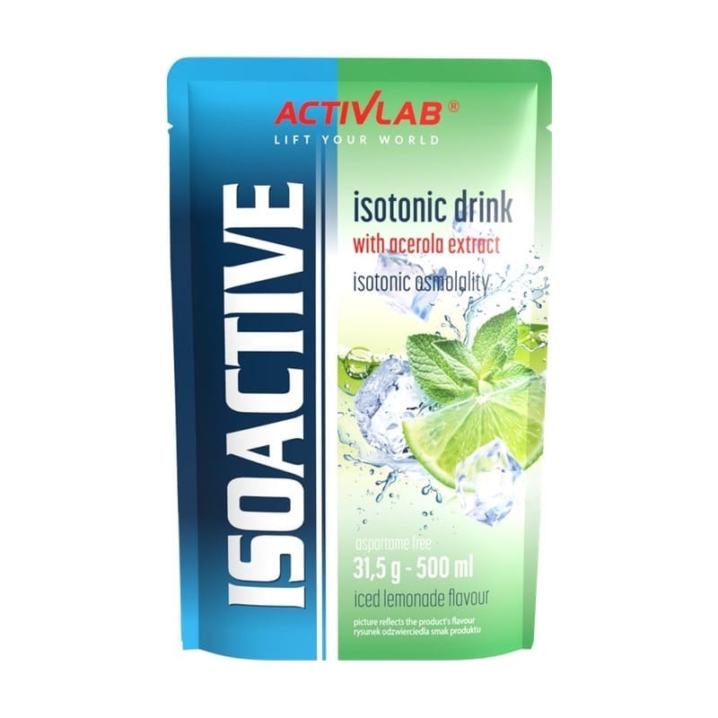 Izotóniás italpor Isoactive Activlab, jeges limonádé acerolakivonattal (31,5 g)