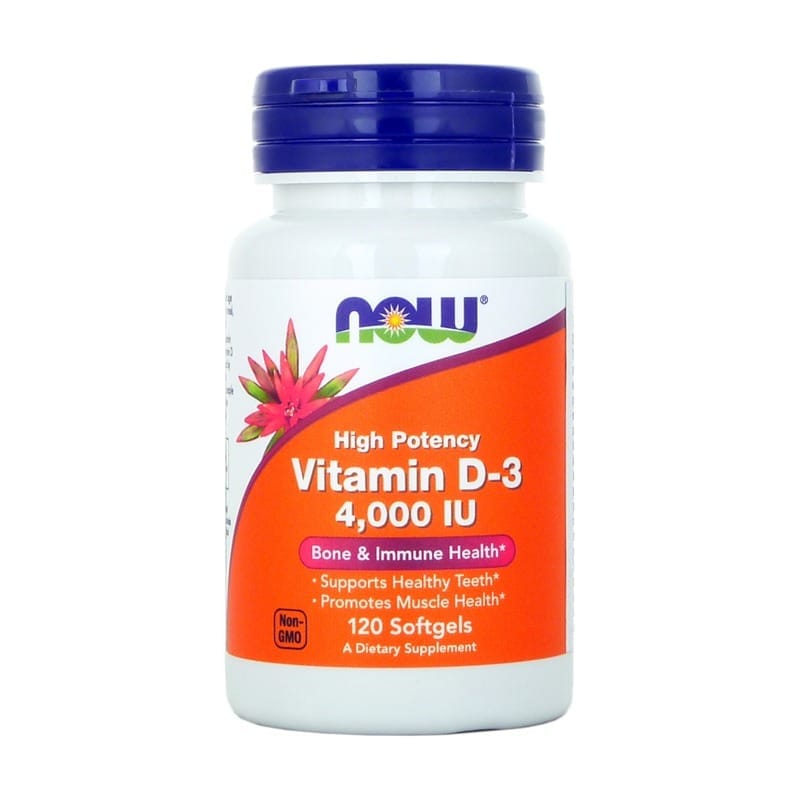 D3-vitamin 4000 NE NOW (120 lágyzselatin kapszula)