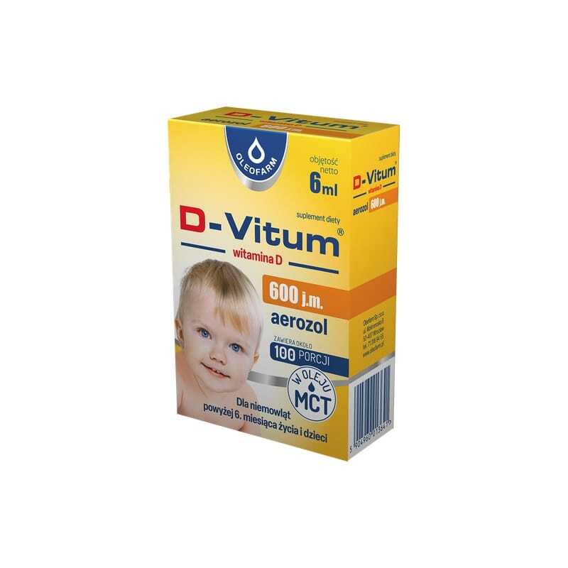 D3-vitamin 600 NE spray csecsemőknek és gyermekeknek D-Vitum Oleofarm (6 ml)