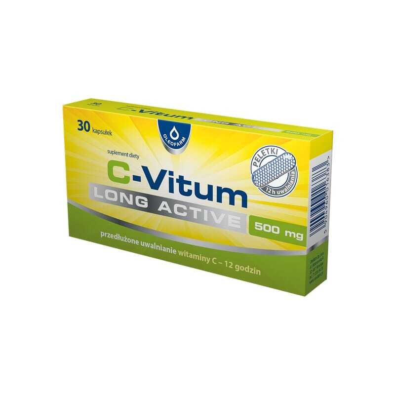Elhúzódó felszabadulású C-vitamin C-Vitum Long Active Oleofarm (30 kapszula)