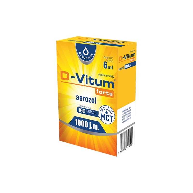 D3-vitamin 1000 NE spray D-Vitum Forte Oleofarm (6 ml)