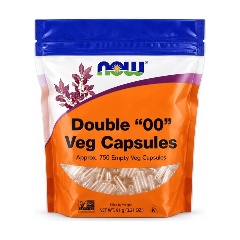 Üres vegán kapszulák 00 méretben NOW (750 kapszula)