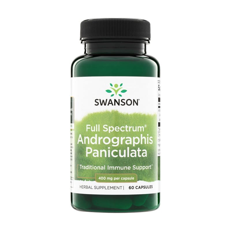 Andrographis paniculata Swanson, 400 mg (60 kapszula)